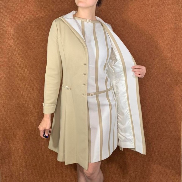 Vintage Alfred Warber of St Louis 60s Dress Jacket Set, Size S. - Picture 3 of 5